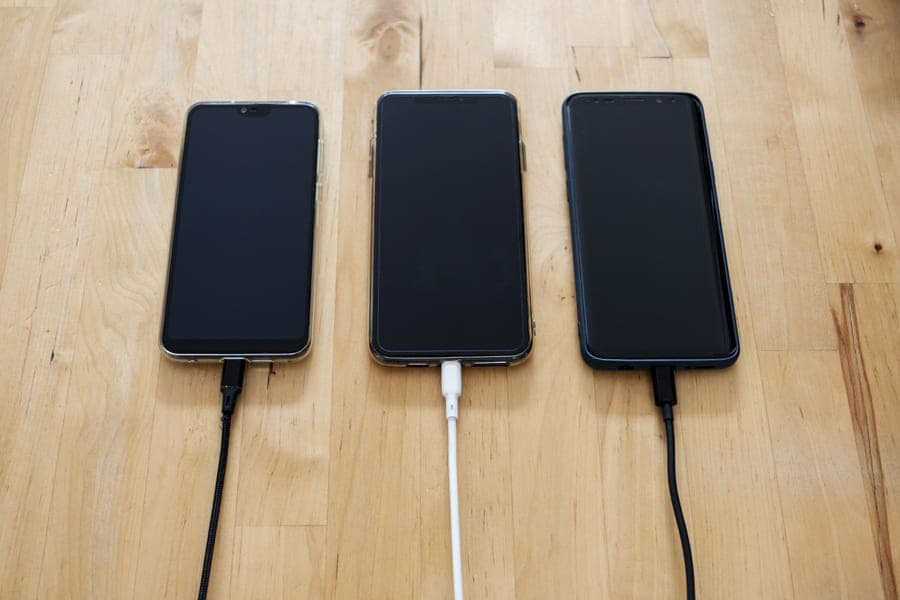 A USB Type-C charging cable beside a device